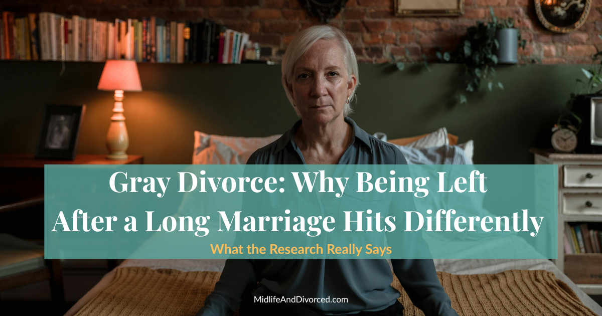 Gray divorce: a woman alone reflecting after the end of a long marriage